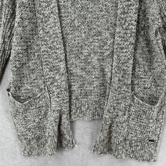 Abercromie & Fitch Cardigan Sweater Womens SMALL/XS Marled Gray Pockets Coastal - Picture 4 of 14